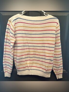 Country Craft (Vintage) - Classic Horizontal Striped Sweater - Size Large